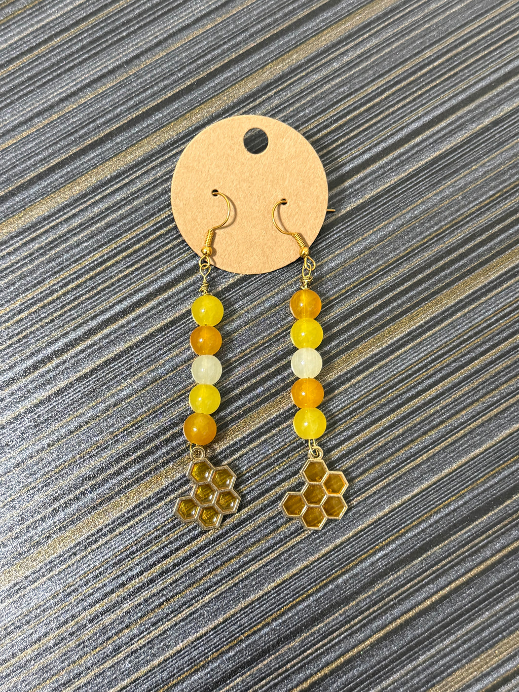 Handmade Honeycomb earrings and bracelet set
