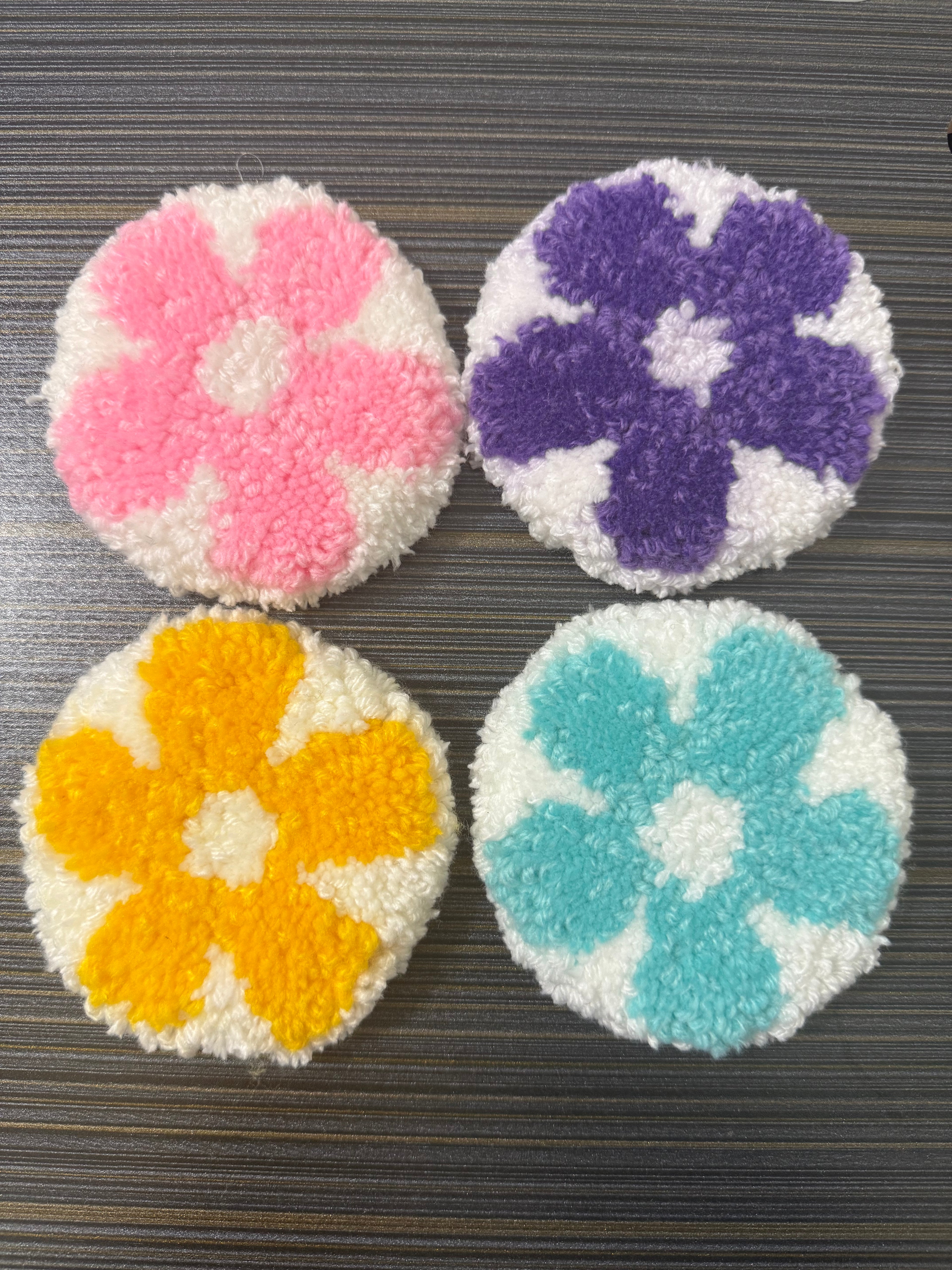 Handmade Flower Coaster Set