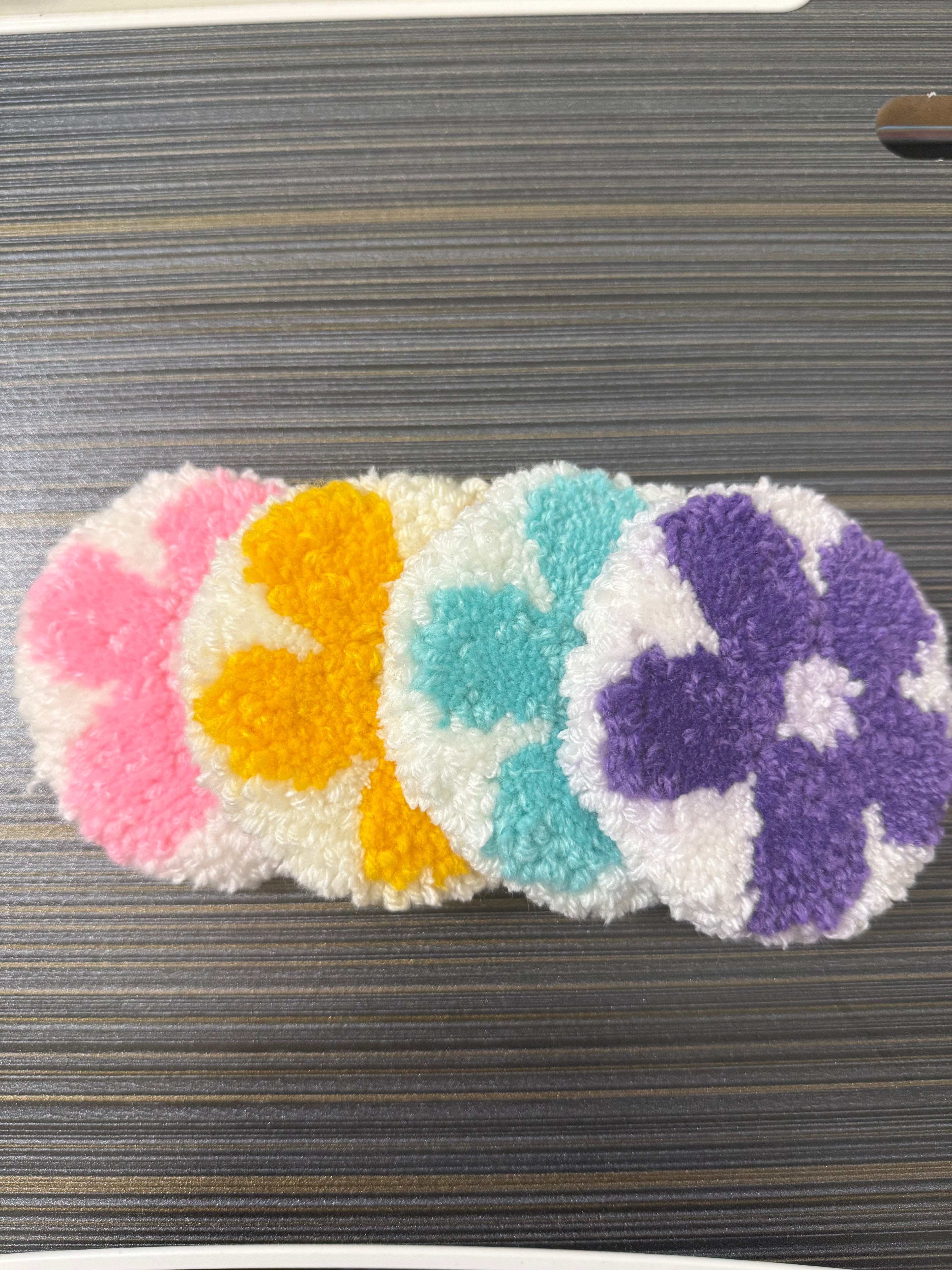 Handmade Flower Coaster Set